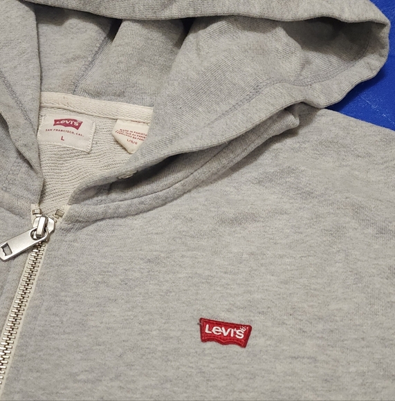 Levi's Light Gray Zip-Up Sweater - Picture 5 of 8